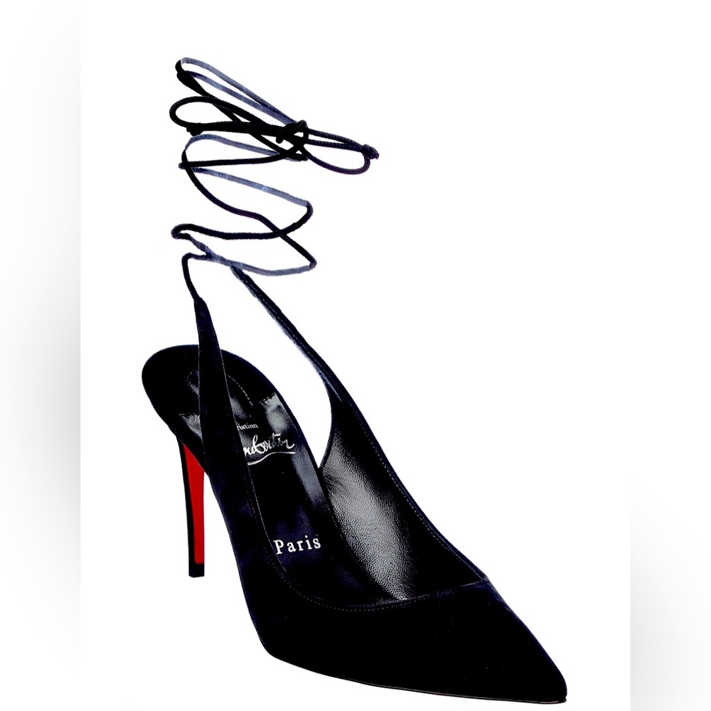 Christian Louboutin - Lace-Up Kate 85 Suede Pump